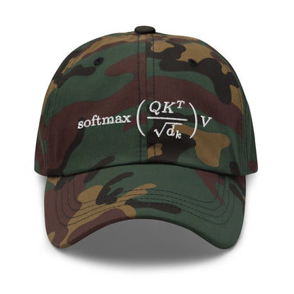 Attention is All You Need Embroidered Cap - Green Camo - AI Store