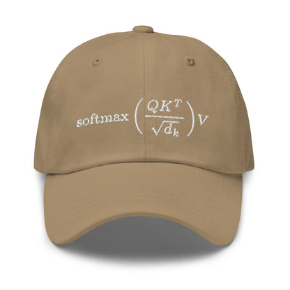 Attention is All You Need Embroidered Cap - Khaki - AI Store