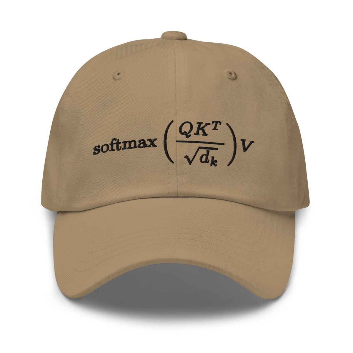 Attention is All You Need Embroidered on Light Cap - Khaki - AI Store