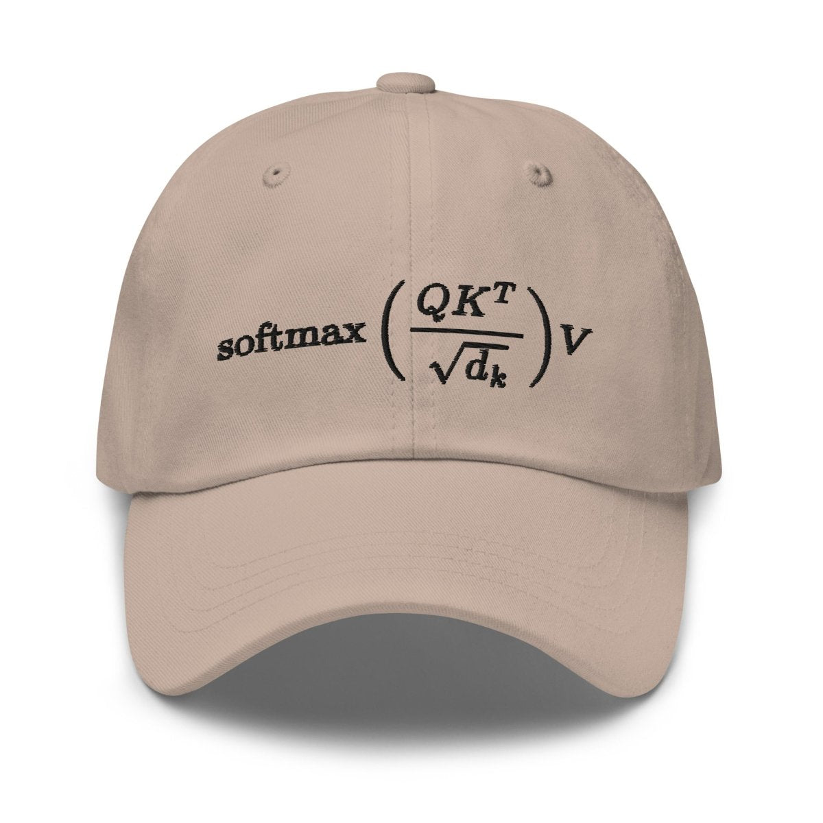 Attention is All You Need Embroidered on Light Cap - Stone - AI Store