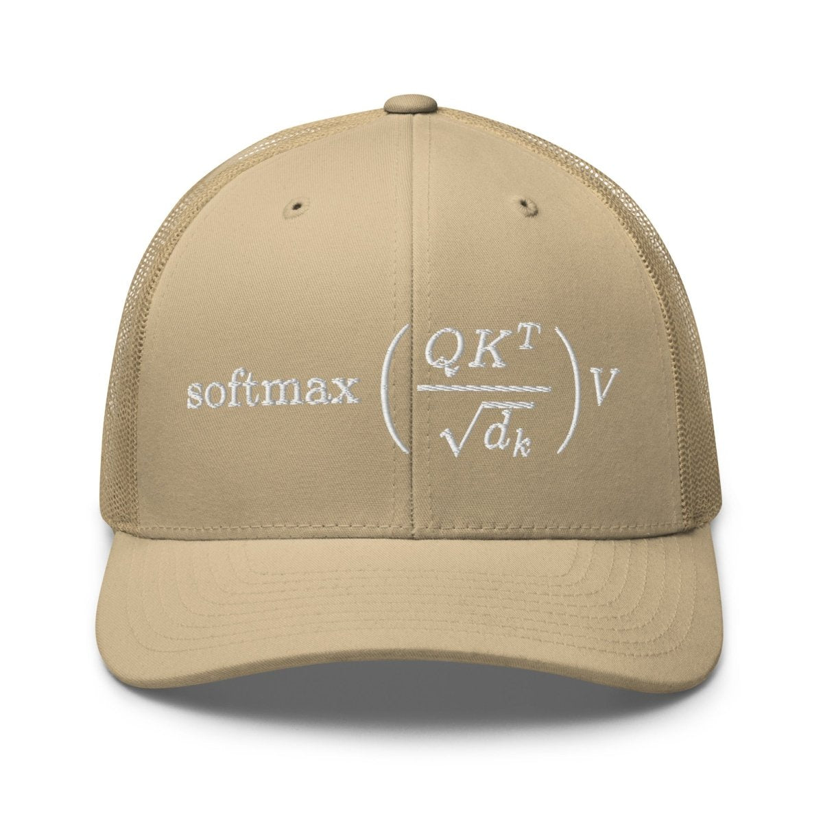 Attention is All You Need Embroidered Trucker Cap - Khaki - AI Store