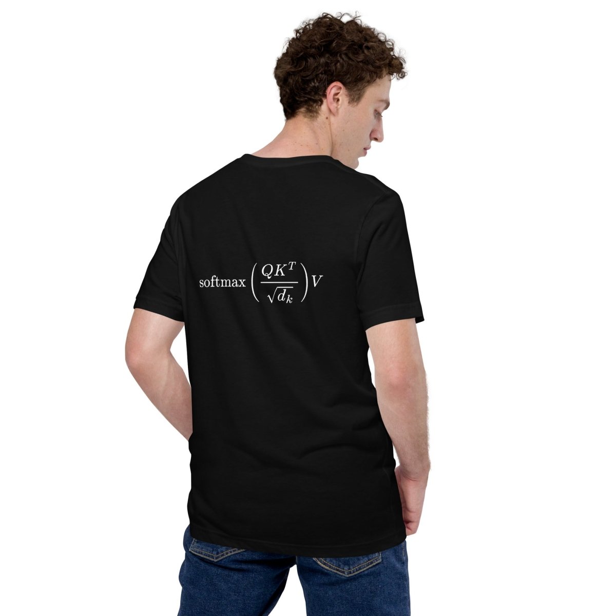 Attention is All You Need Formula Front & Back T-Shirt (unisex) - Black - AI Store