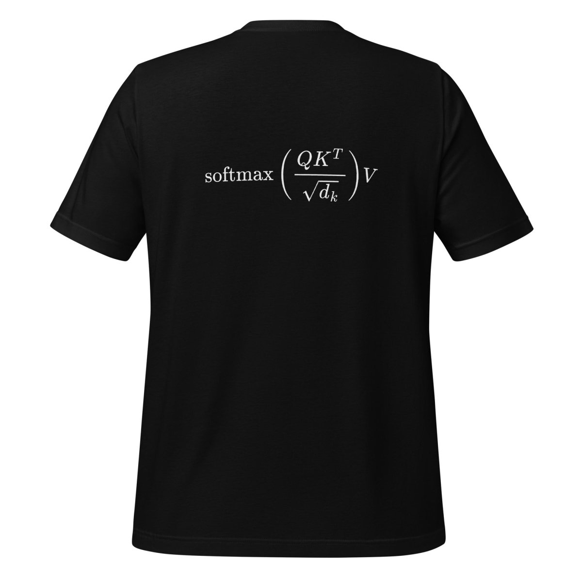 Attention is All You Need Formula Front & Back T-Shirt (unisex) - Black - AI Store