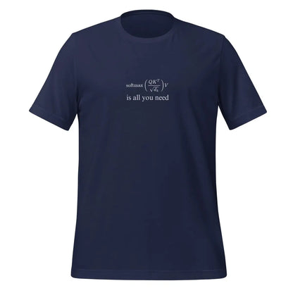 The Attention is All you Need Front & Back T-shirt (unisex) Navy / m.