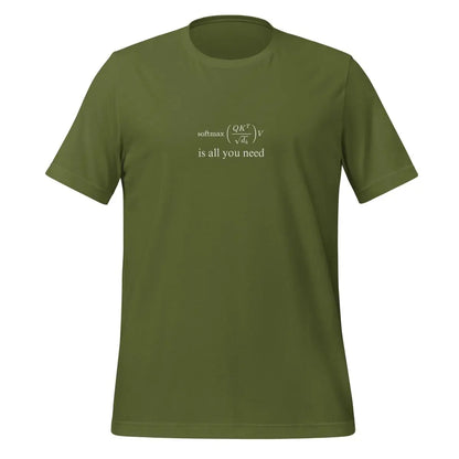 Attention is All You Need Front & Back T-Shirt (unisex) - Olive / M