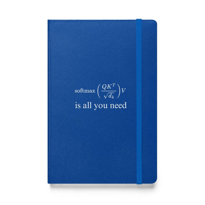 Attention is All You Need Hardcover Bound Notebook - Blue - AI Store