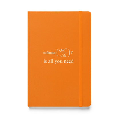 Attention is All You Need Hardcover Bound Notebook - Orange - AI Store