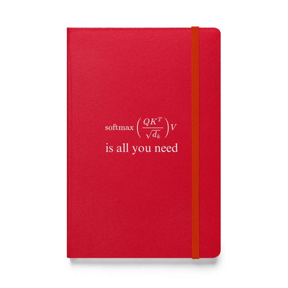 Attention is All You Need Hardcover Bound Notebook - Red - AI Store