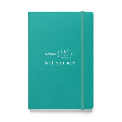 Attention is All You Need Hardcover Bound Notebook - Turquoise - AI Store