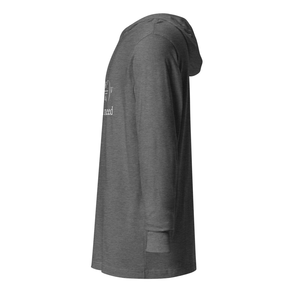 Attention is All You Need Hooded Long Sleeve T-Shirt - Grey Triblend - AI Store