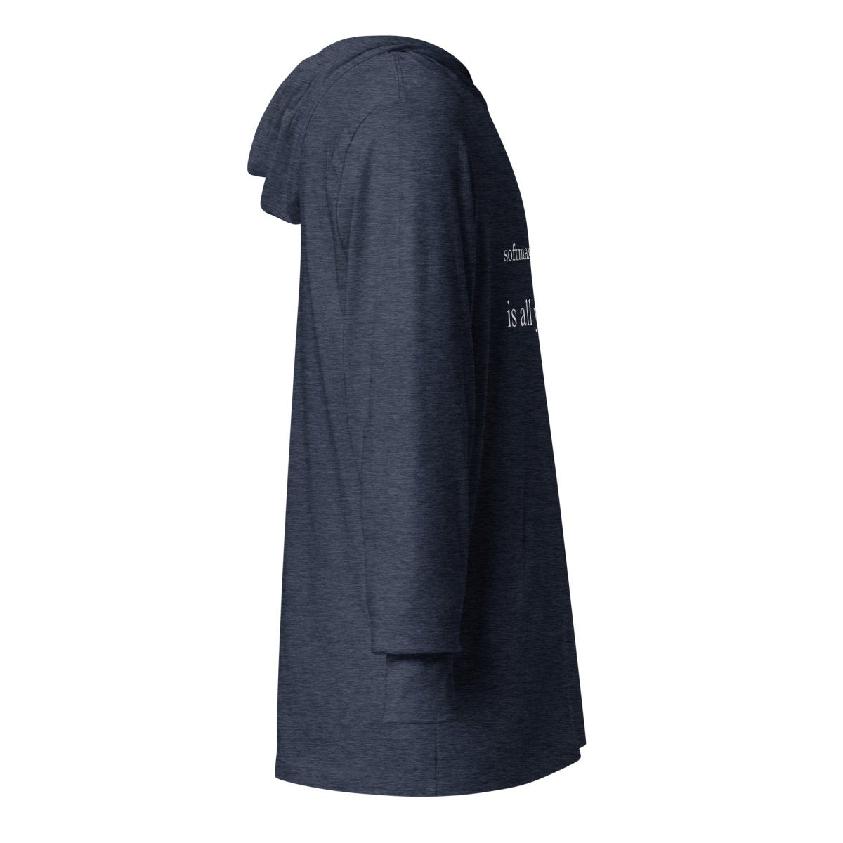 Attention is All You Need Hooded Long Sleeve T-Shirt - Heather Navy - AI Store