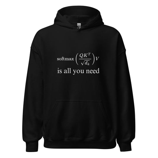 Attention is All You Need Hoodie (unisex) - Black - AI Store