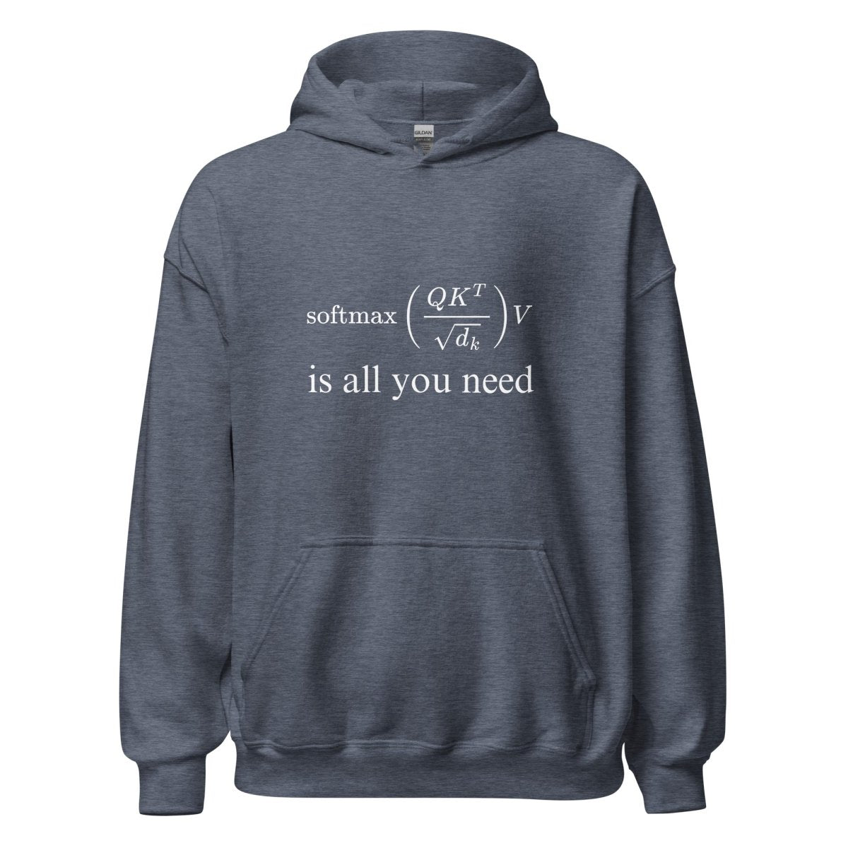 Attention is All You Need Hoodie (unisex) - Heather Sport Dark Navy - AI Store