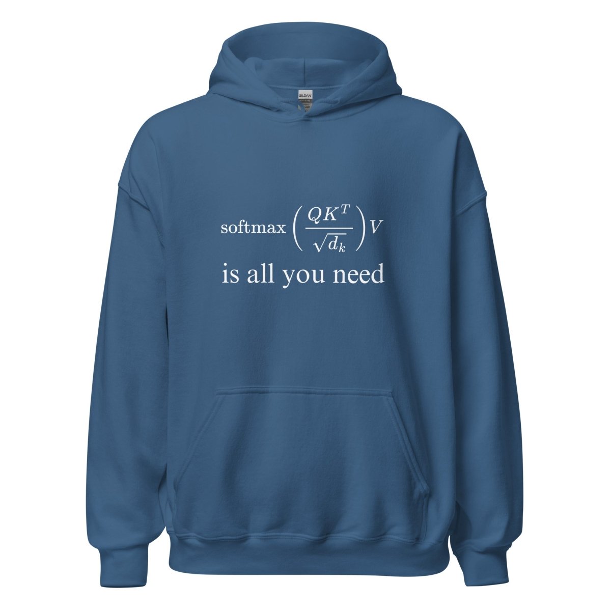 Attention is All You Need Hoodie (unisex) - Indigo Blue - AI Store