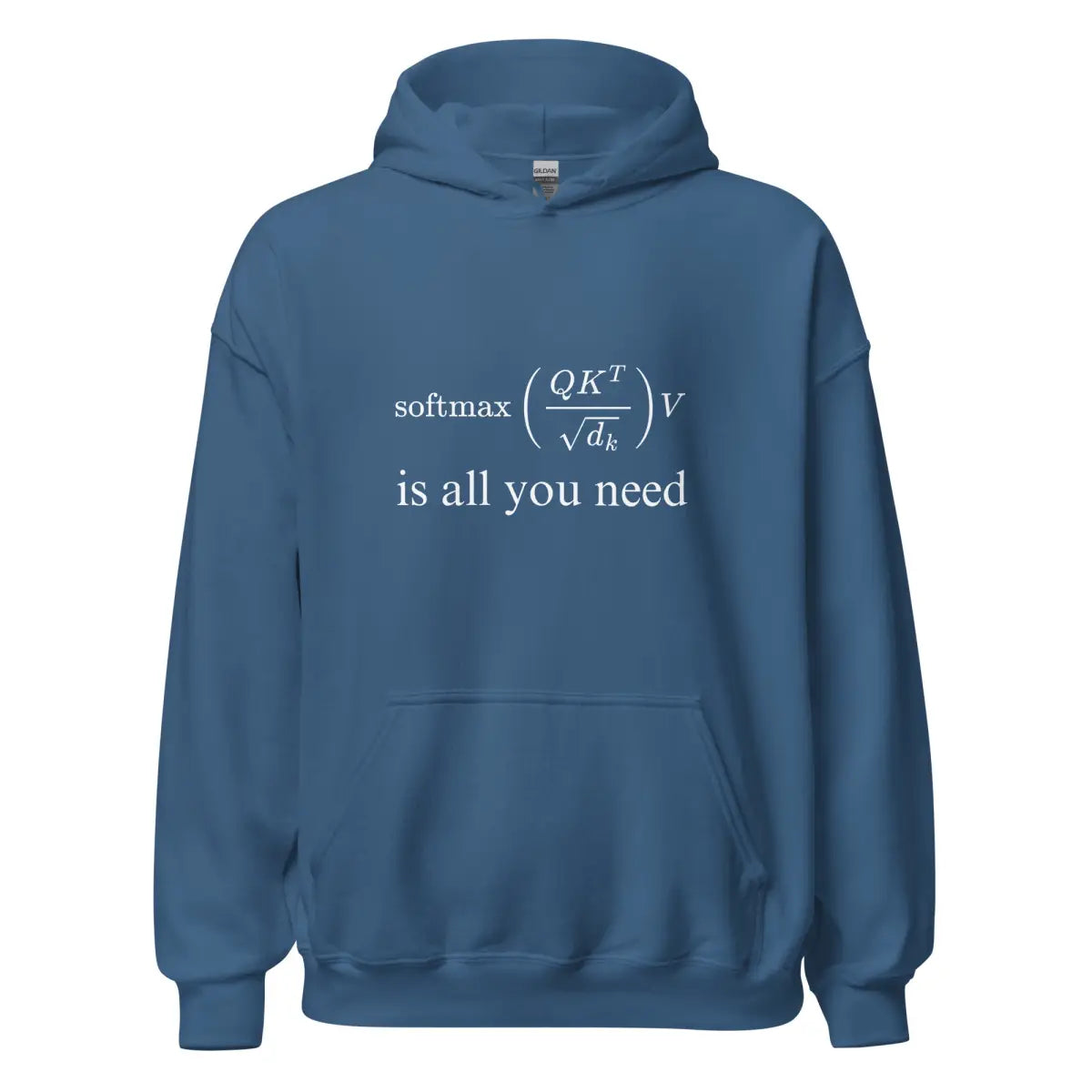 Attention is All You Need Hoodie (unisex) - Indigo Blue / M