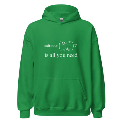 Attention is All You Need Hoodie (unisex) - Irish Green / M