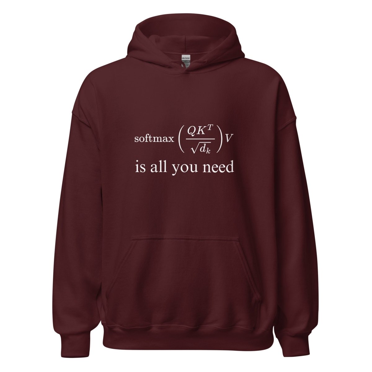 Attention is All You Need Hoodie (unisex) - Maroon - AI Store