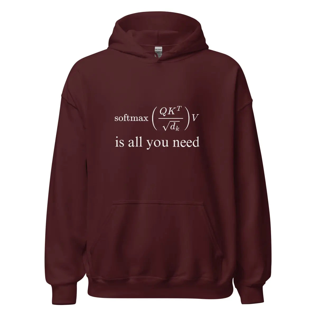 Attention is All You Need Hoodie (unisex) - Maroon / M