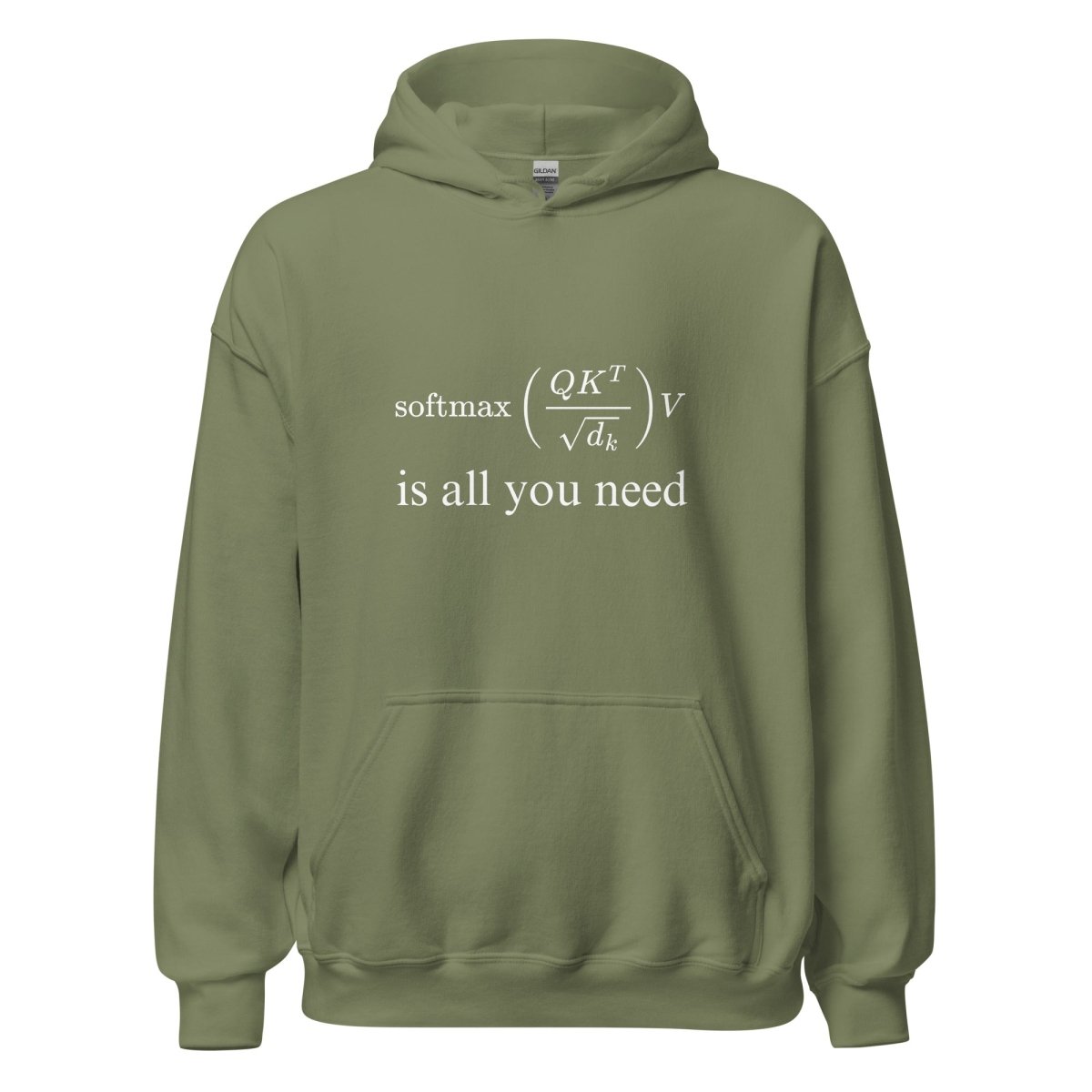 Attention is All You Need Hoodie (unisex) - Military Green - AI Store