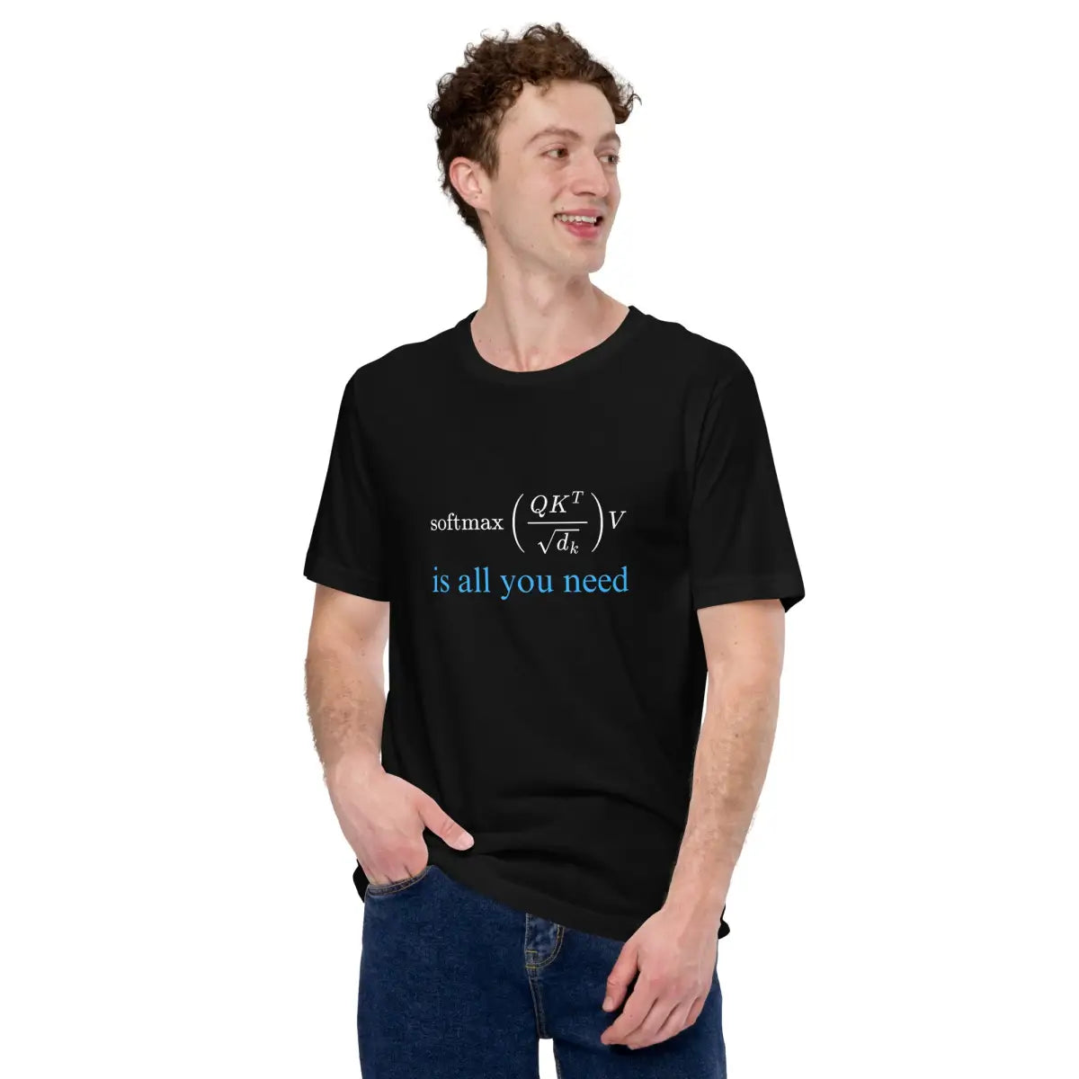 Attention is All You Need in Blue T-Shirt (unisex)