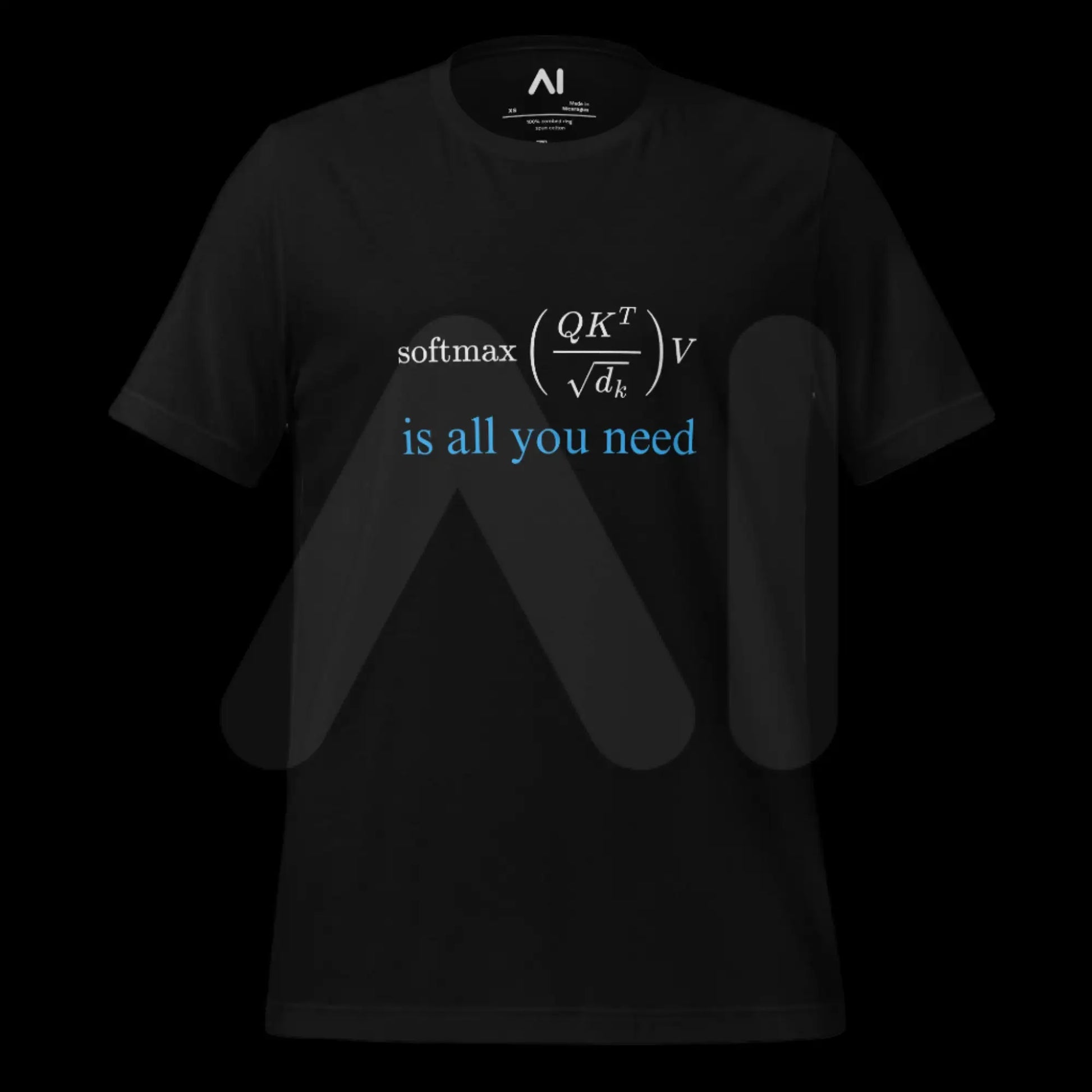 Attention is All You Need in Blue T-Shirt (unisex)