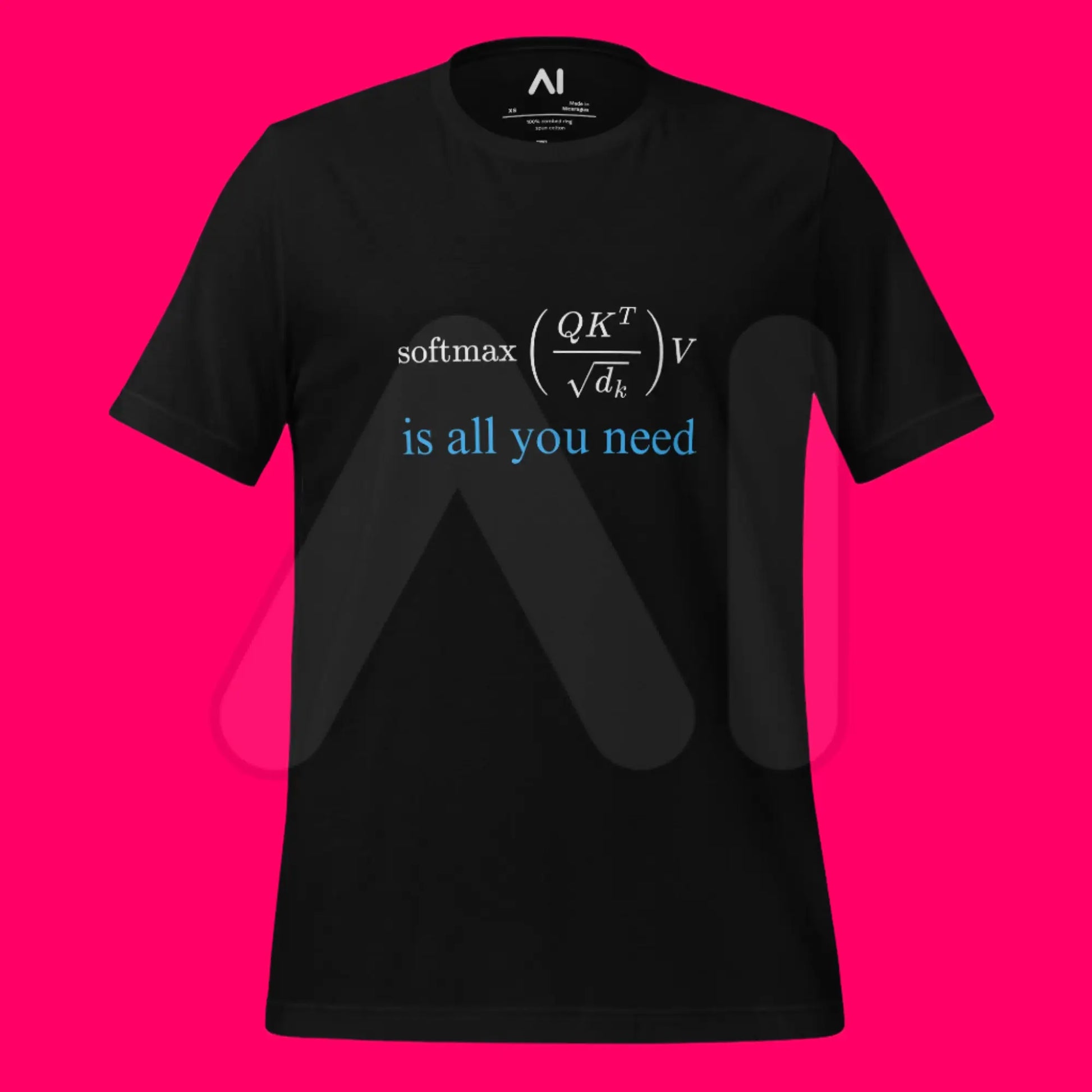 Attention is All You Need in Blue T-Shirt (unisex)