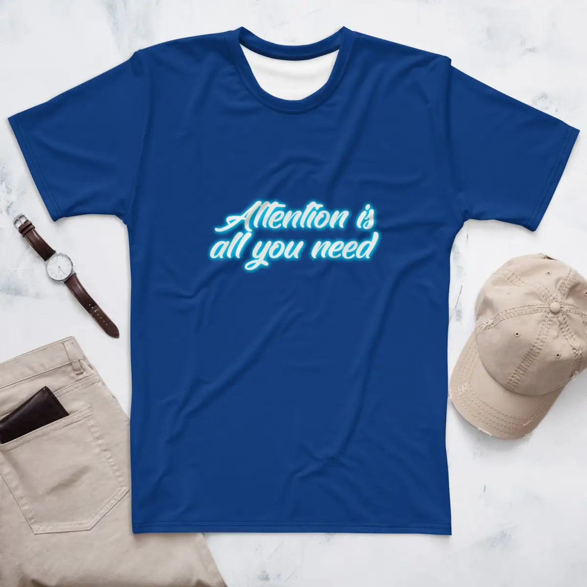 Attention is all you need Neon T-Shirt (men)