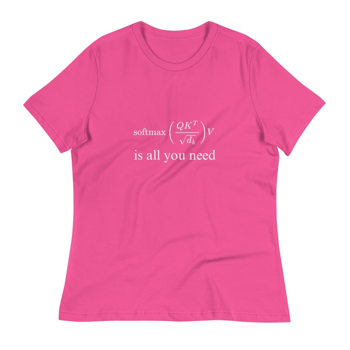 Attention is All You Need Relaxed T-Shirt (women) - Berry - AI Store