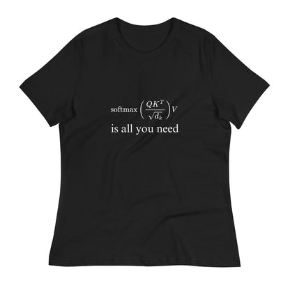 Attention is All You Need Relaxed T-Shirt (women) - Black - AI Store