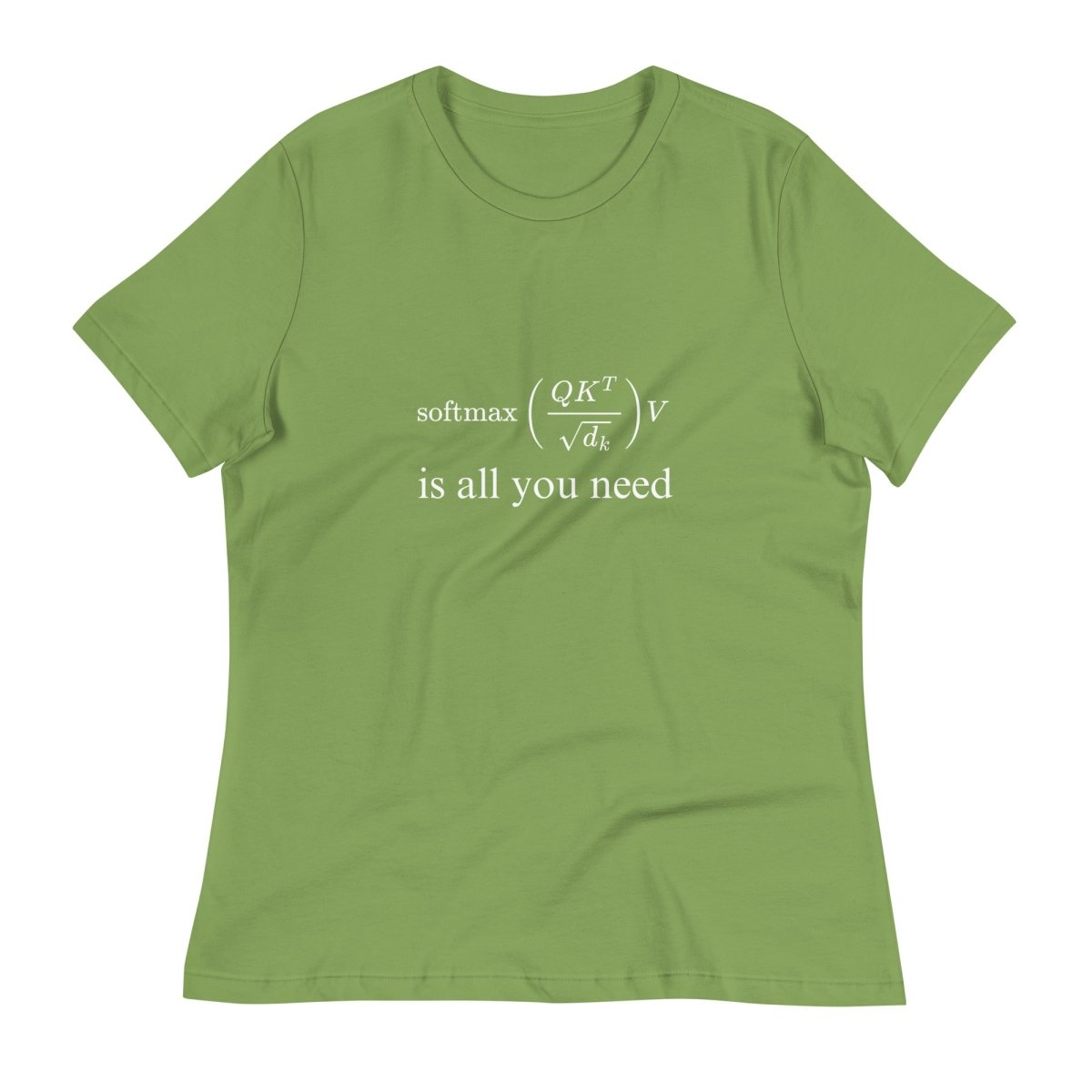 Attention is All You Need Relaxed T-Shirt (women) - Leaf - AI Store