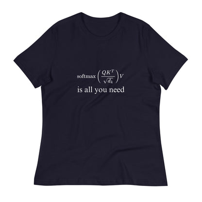 Attention is All You Need Relaxed T-Shirt (women) - Navy - AI Store