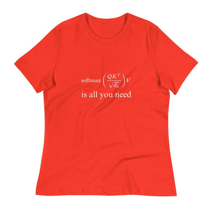 Attention is All You Need Relaxed T-Shirt (women) - Poppy - AI Store