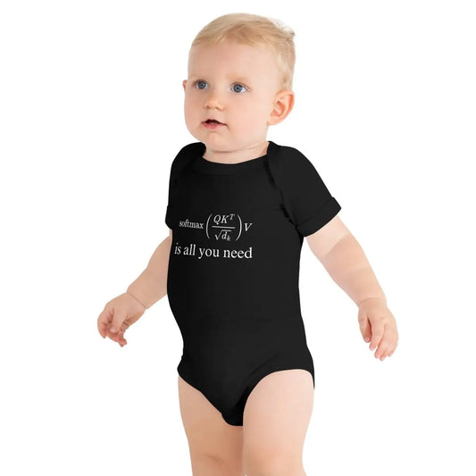 The Attention is All you Need Short Sleeve One-piece (baby).