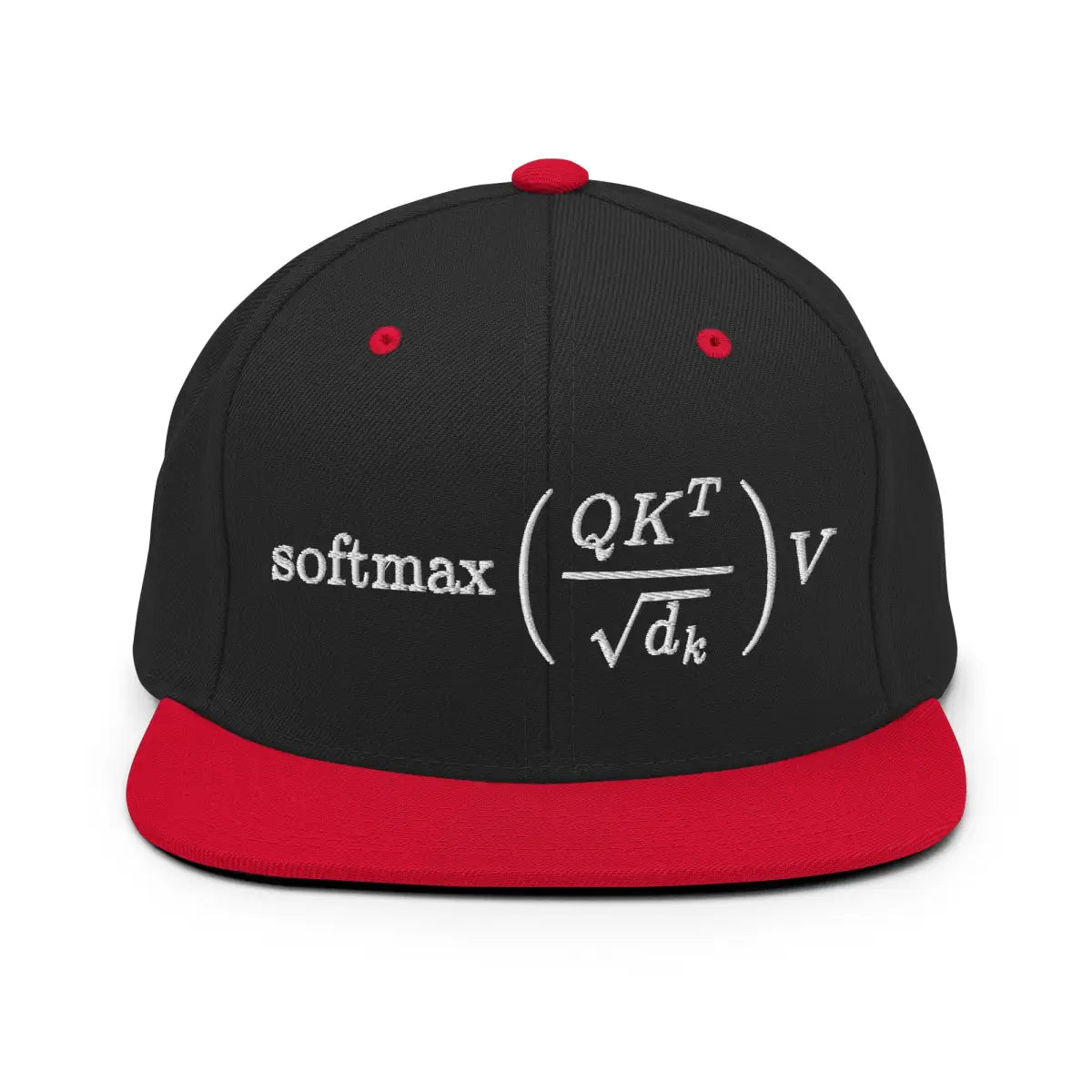 The Attention is All you Need Snapback Cap Black/ Red.