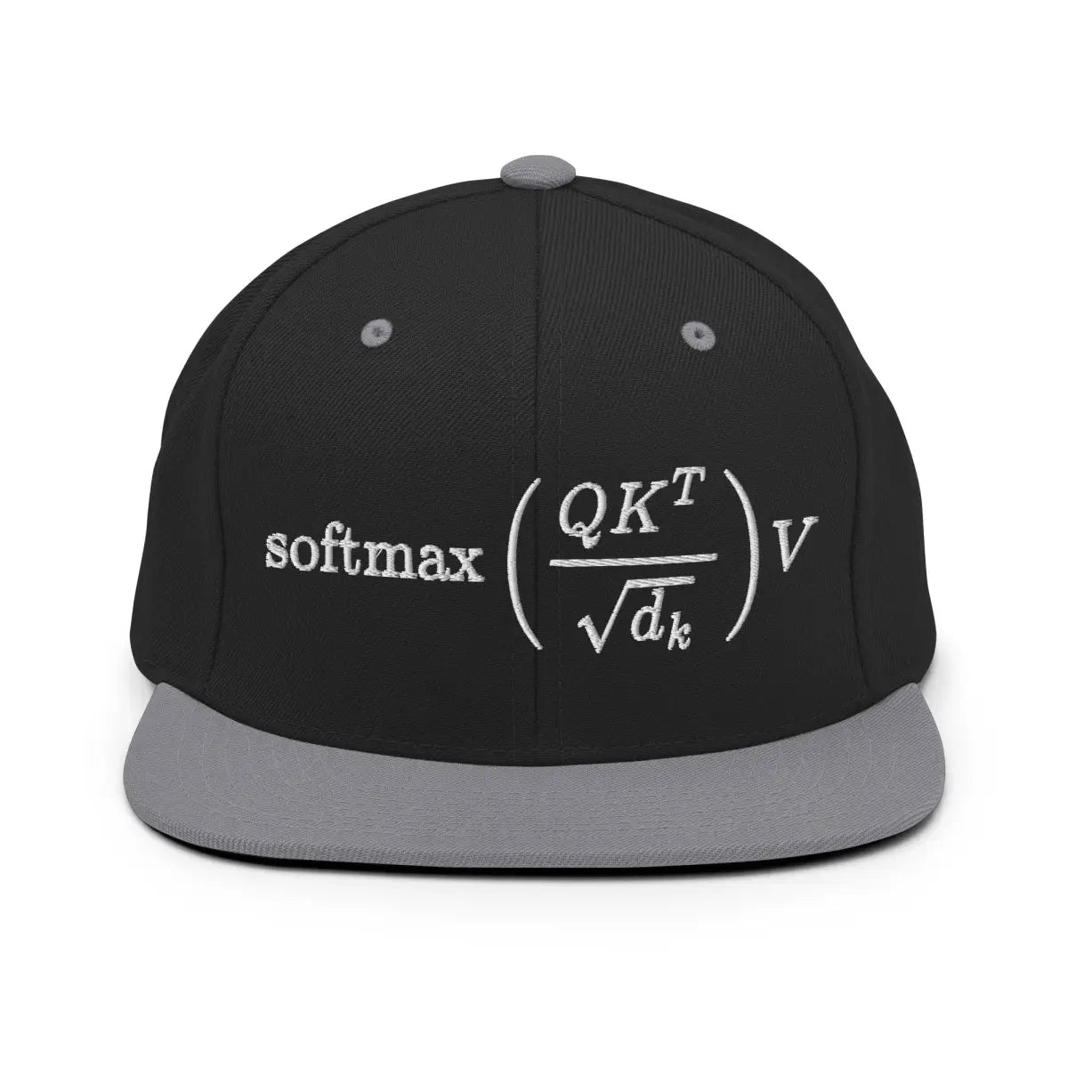 Attention is All You Need Snapback Cap - Black/ Silver