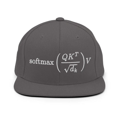 The Attention is All you Need Snapback Cap Dark Grey.