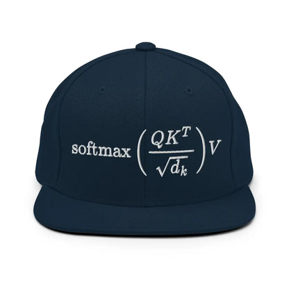 The Attention is All you Need Snapback Cap Dark Navy.