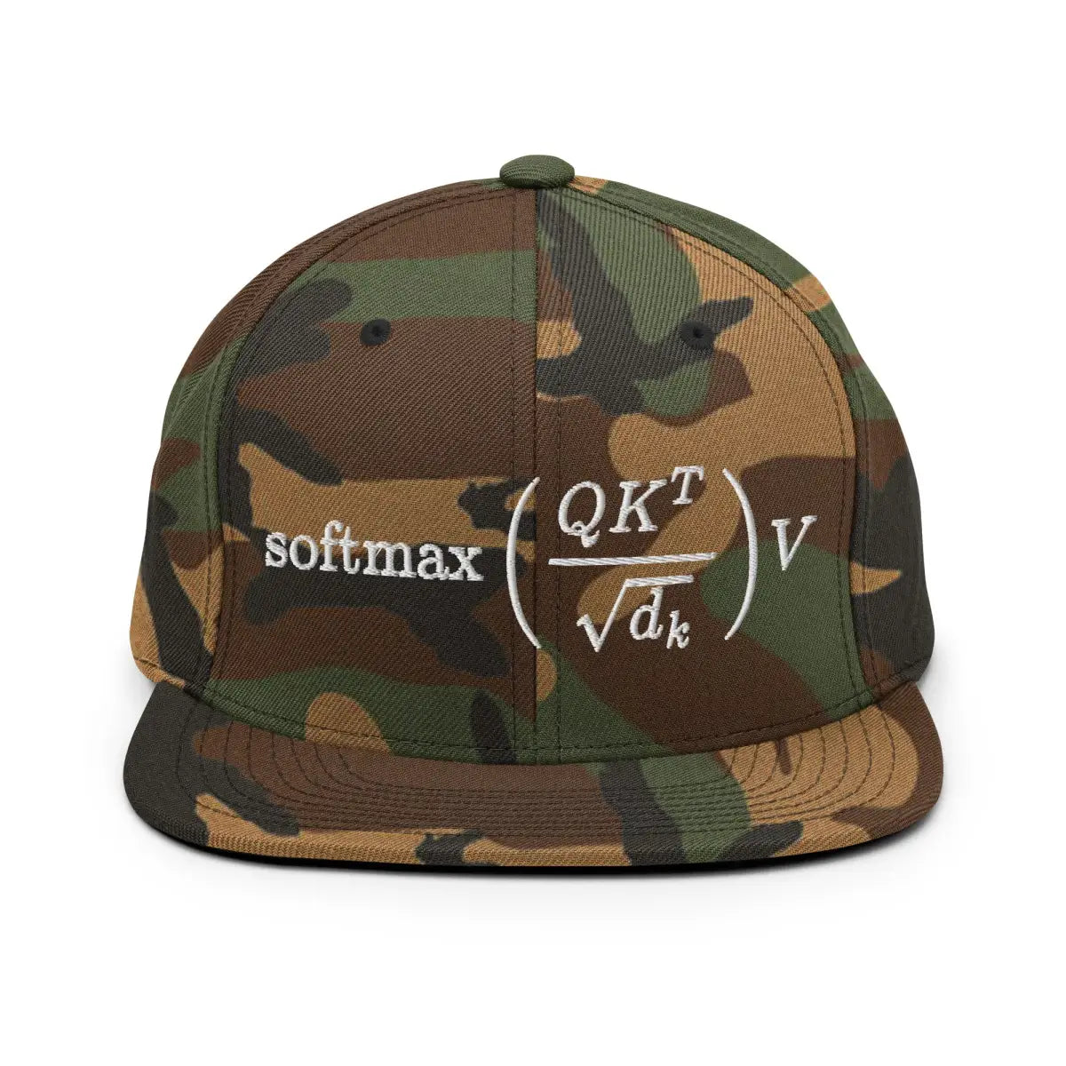 The Attention is All you Need Snapback Cap Green Camo.