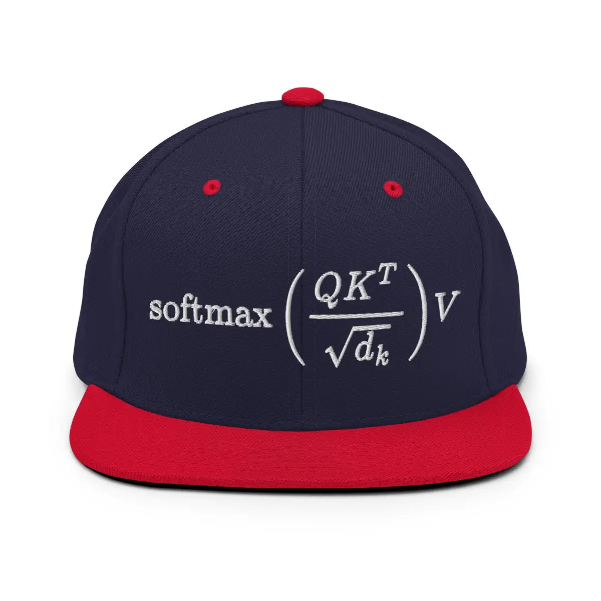 Attention is All You Need Snapback Cap - Navy/ Red