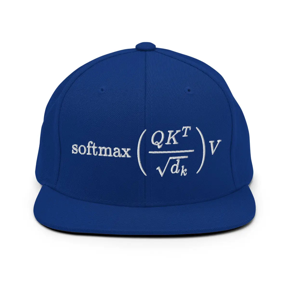 The Attention is All you Need Snapback Cap Royal Blue.