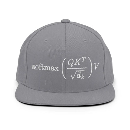 The Attention is All you Need Snapback Cap Silver.