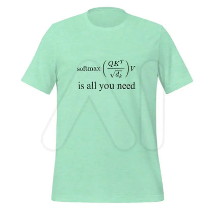 Attention is All You Need T-Shirt 2 (unisex) - Heather Mint / M