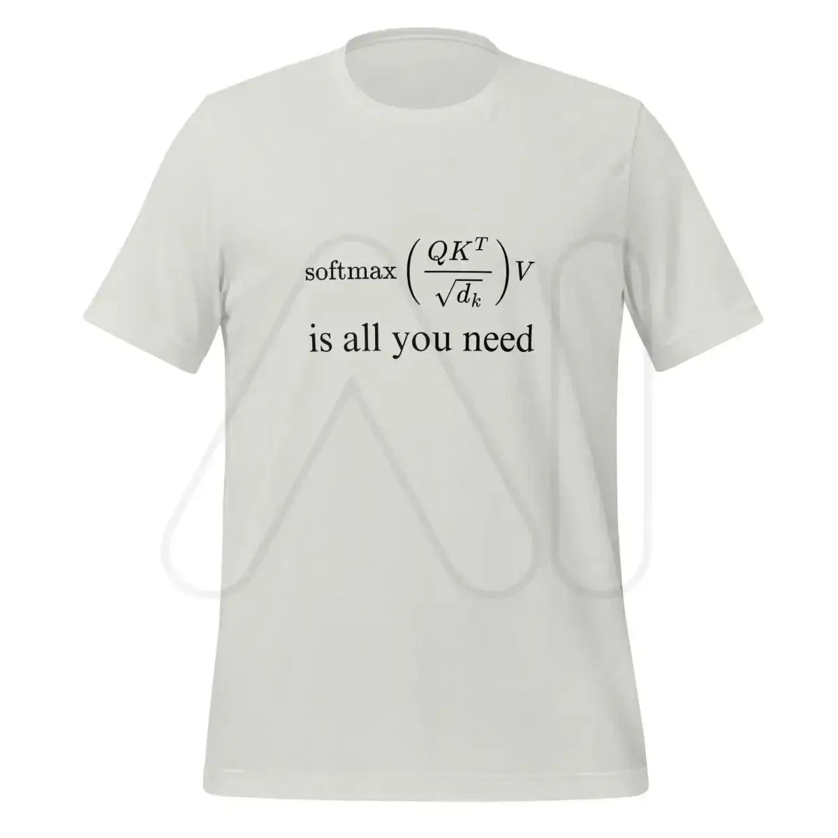 The Attention is All you Need T-shirt 2 (unisex) Silver / m.