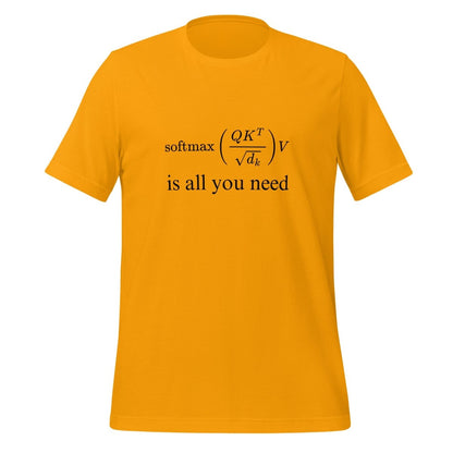 Attention is All You Need T - Shirt 2 (unisex) - Gold - AI Store