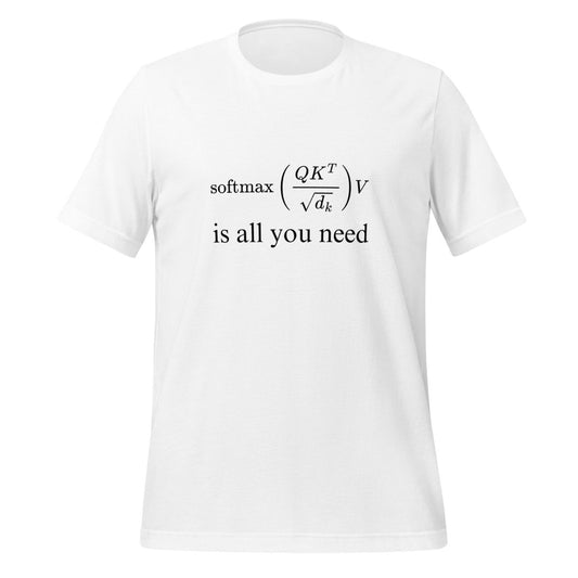 Attention is All You Need T-Shirt 2 (unisex) - White - AI Store