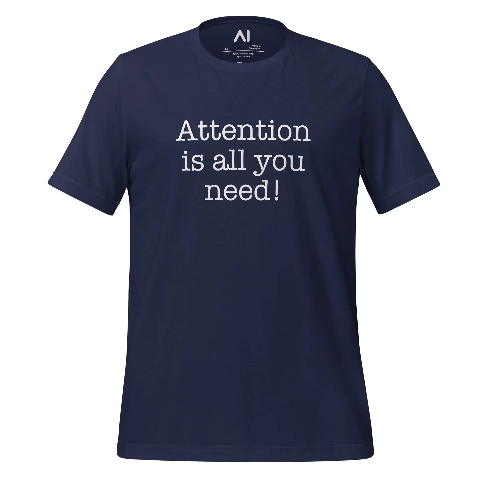 Attention is All You Need T-Shirt 3 (unisex) - Navy / M