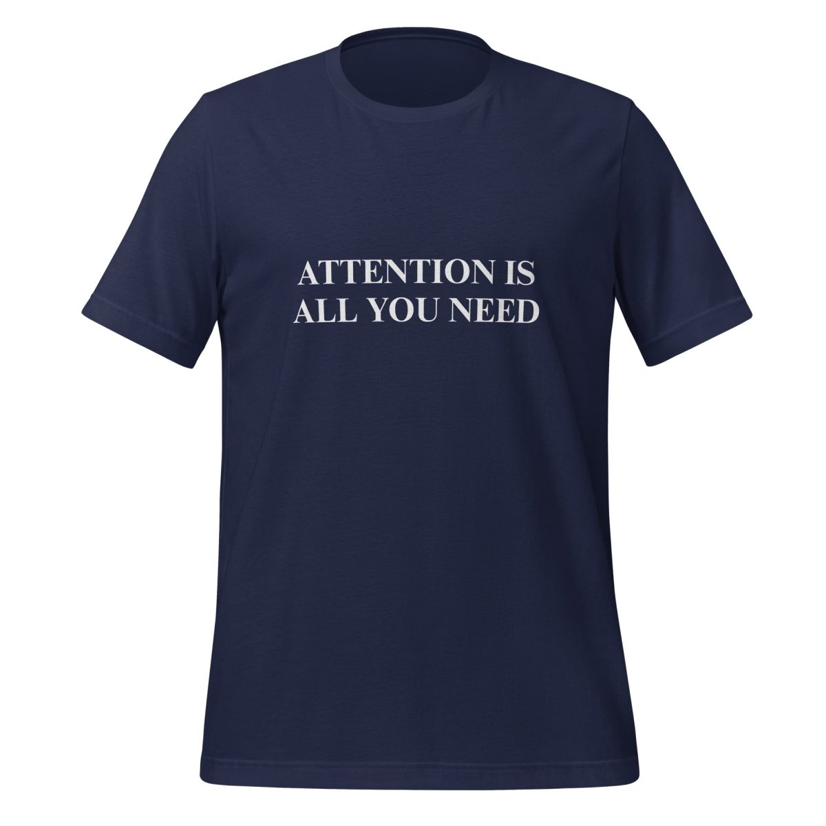 "ATTENTION IS ALL YOU NEED" T-Shirt (unisex) - Navy - AI Store