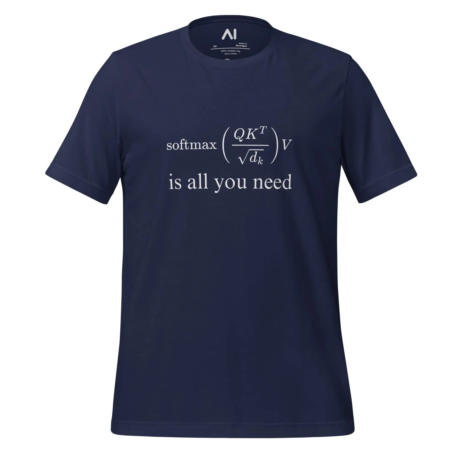 Attention is All You Need T-Shirt (unisex) - Navy / M