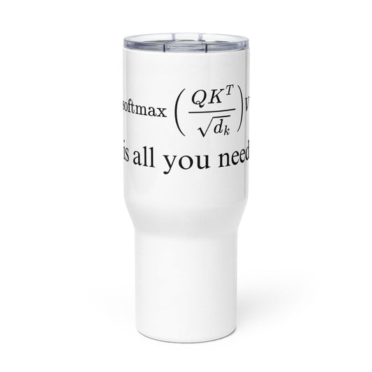 Attention is All You Need Travel Mug with Handle - AI Store