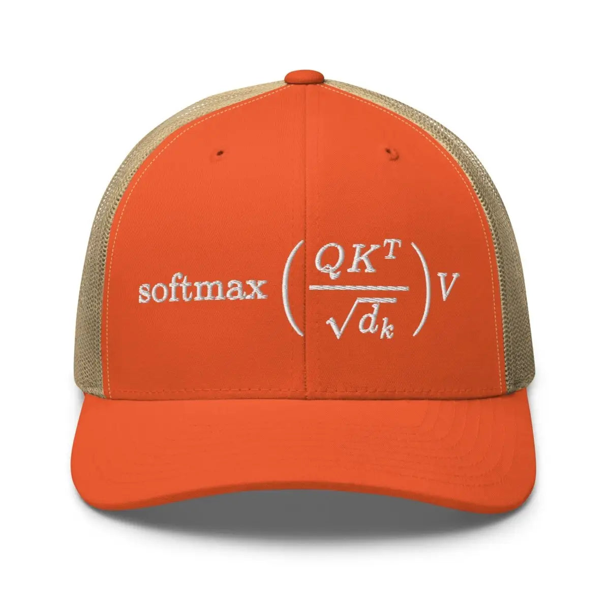 Attention is All You Need Trucker Cap - Rustic Orange/ Khaki